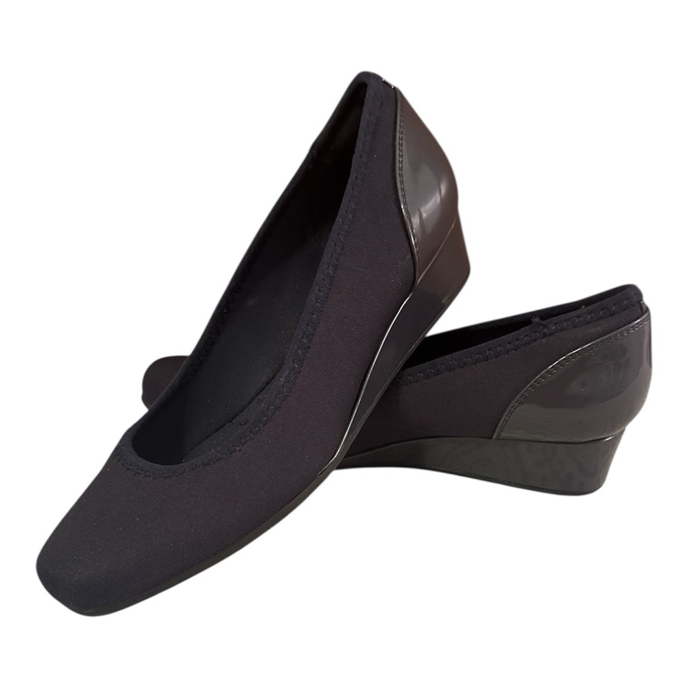 Easy Spirit Gwyneth Women’s Slip-On Wedge Shoes Navy Blue Size 7